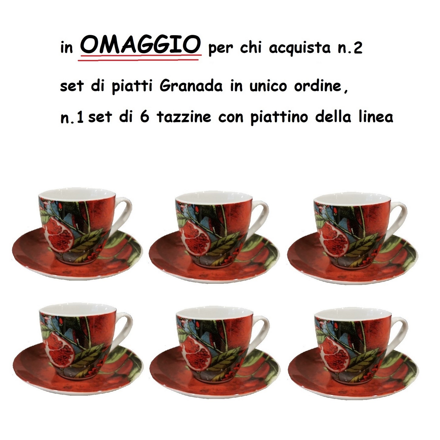 Acquista online Excelsa Servizio tavola piatti 18 pezzi Granada porcellana decorata cod.64084 Excelsa